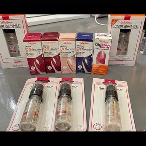 Assortment of gel nail polish items